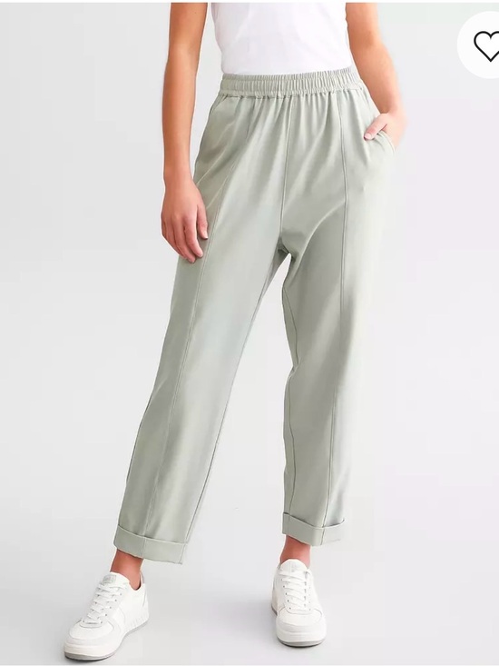 Varley Pants - Varley Sage Green Relaxed Track Pants with Elastic Waist